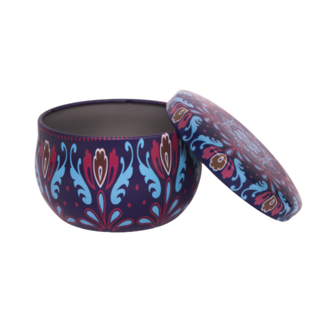 Colorful Blue with Purple Tinplate Jar