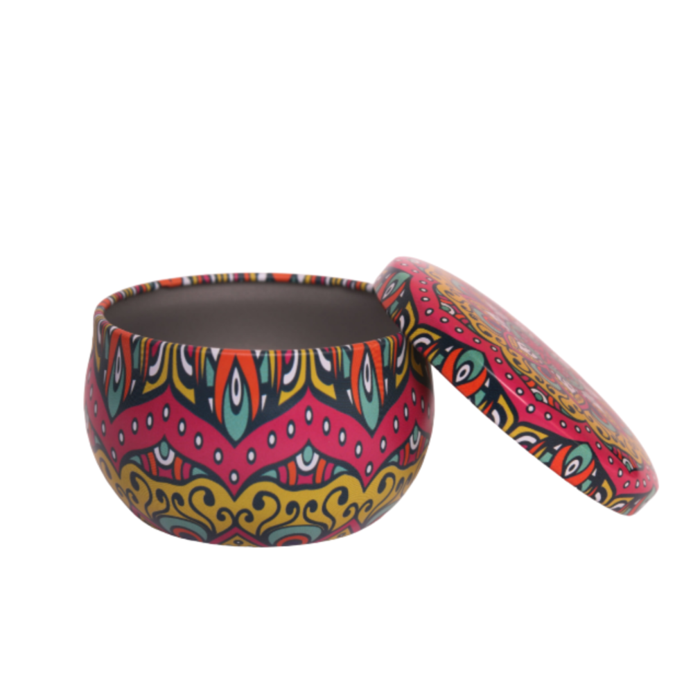 Pink with Yellow Colorful Tinplate Jar