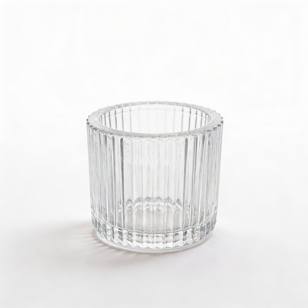 Clear Crystal Glass Candle Jar Without Lid