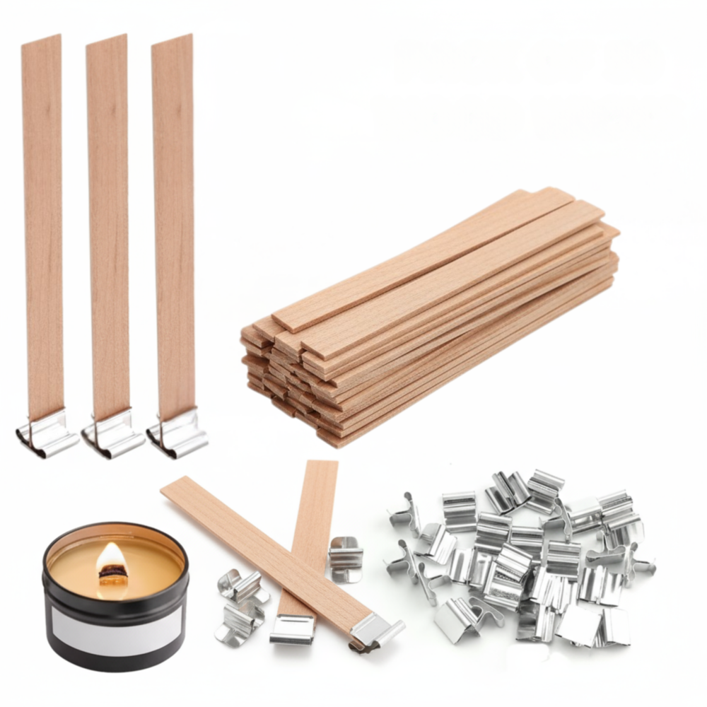 Wooden Wick with Metal Holder