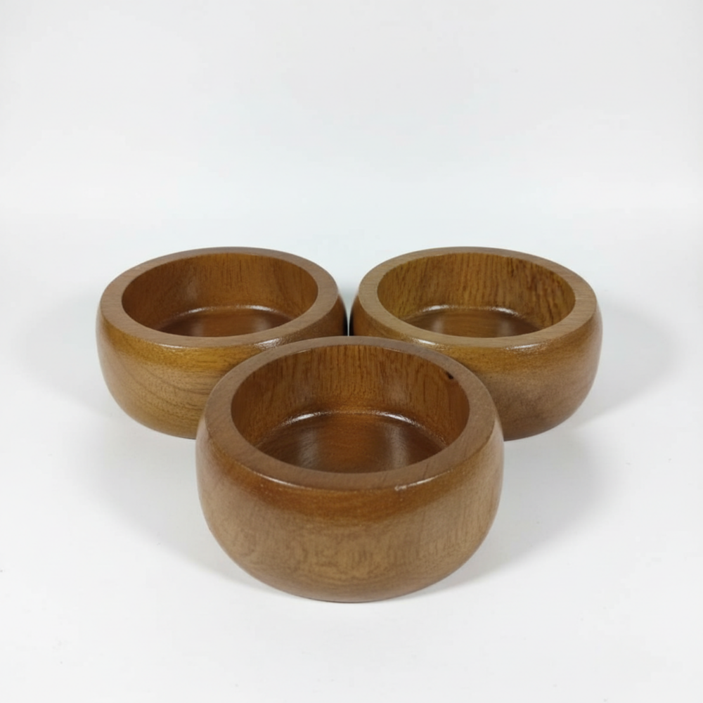Set of 3 Wooden Bowls