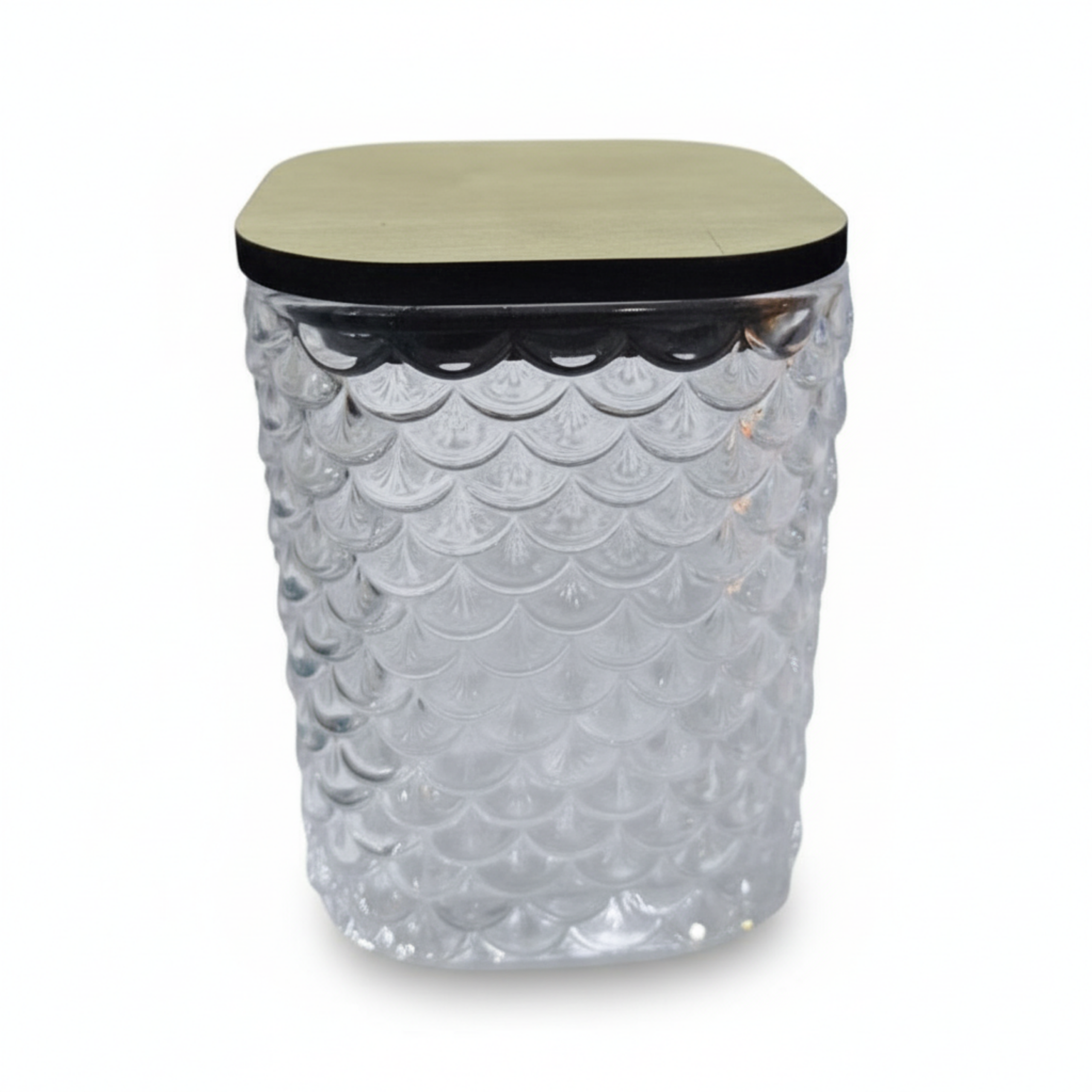 Ribbed Glass Jar Ribbed Glass Jar