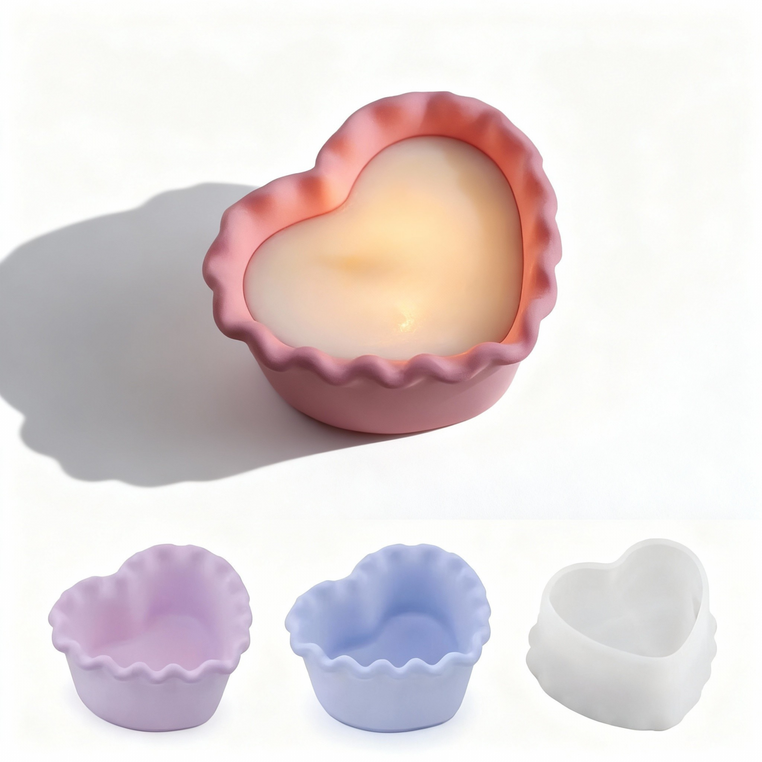قالب السيليكون على شكل قلب Concrete Heart Silicone Mold