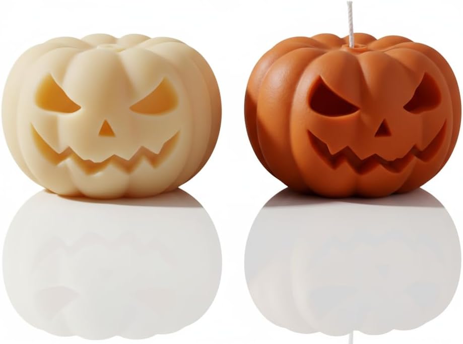 3D Pumpkin Silicone Candle Mold, 8x4 cm, 180g 3D Pumpkin Silicone Candle Mold, 8x4 cm, 180g