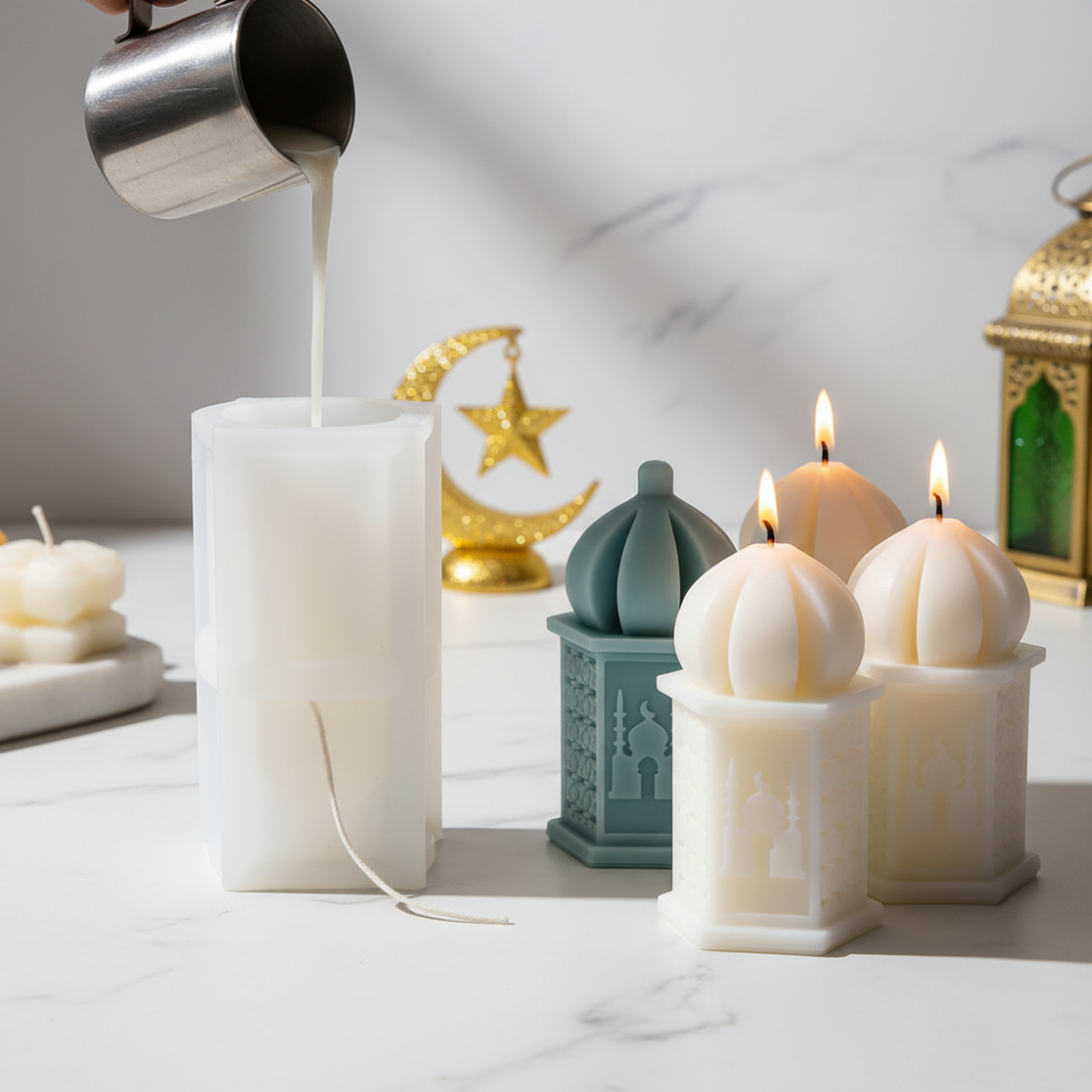Fanous Lantern Silicone Mold with Mosque